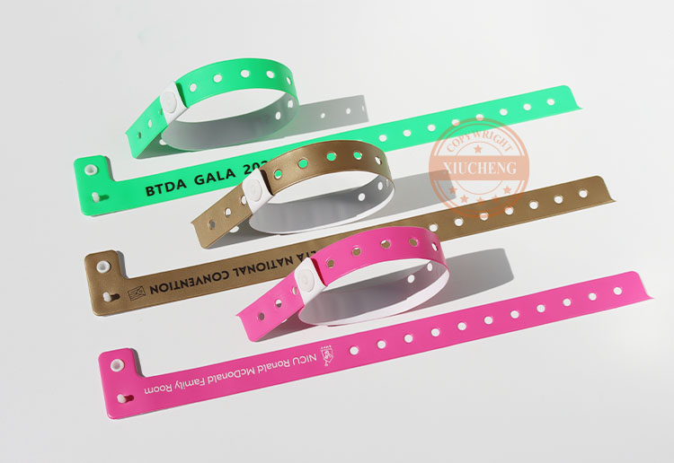 C14Vinyl Event Wristbands-4 Custom Vinyl Wristbands RFID Disposable Event Bands