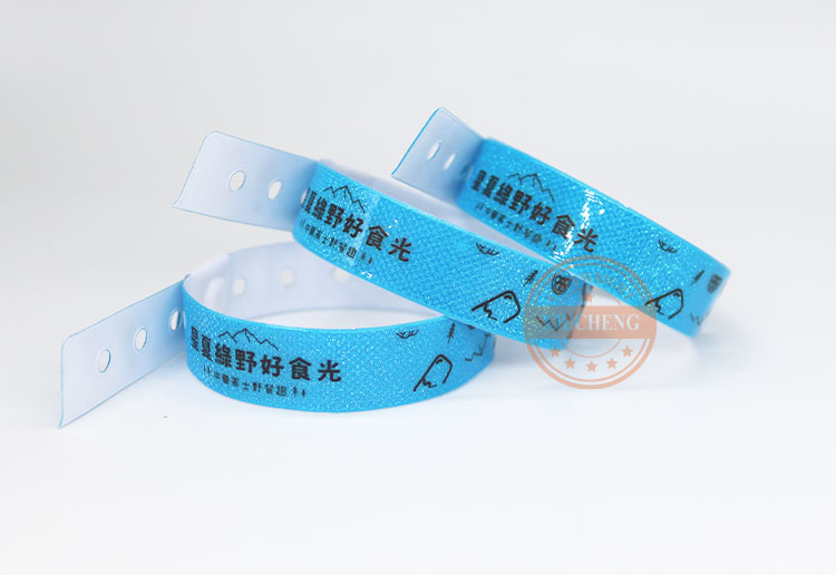 C14Vinyl Event Wristbands-6 Custom Vinyl Wristbands RFID Disposable Event Bands