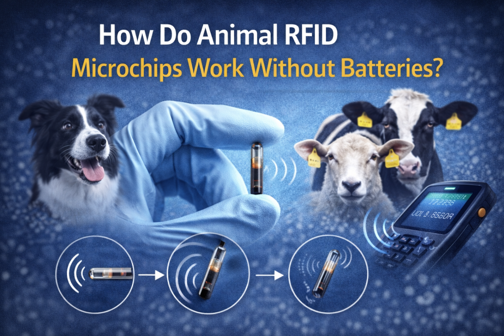 Como é que os microchips RFID para animais funcionam sem pilhas?