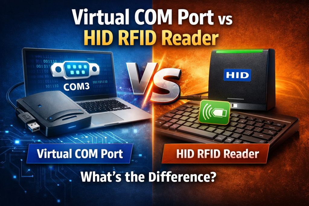 Porta COM virtual vs Leitor RFID HID