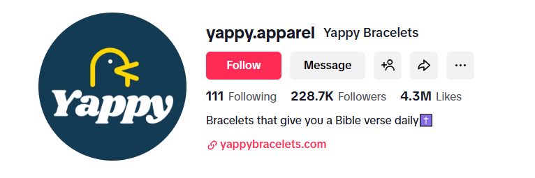 Yap tem 228,7 mil seguidores no TikTok.