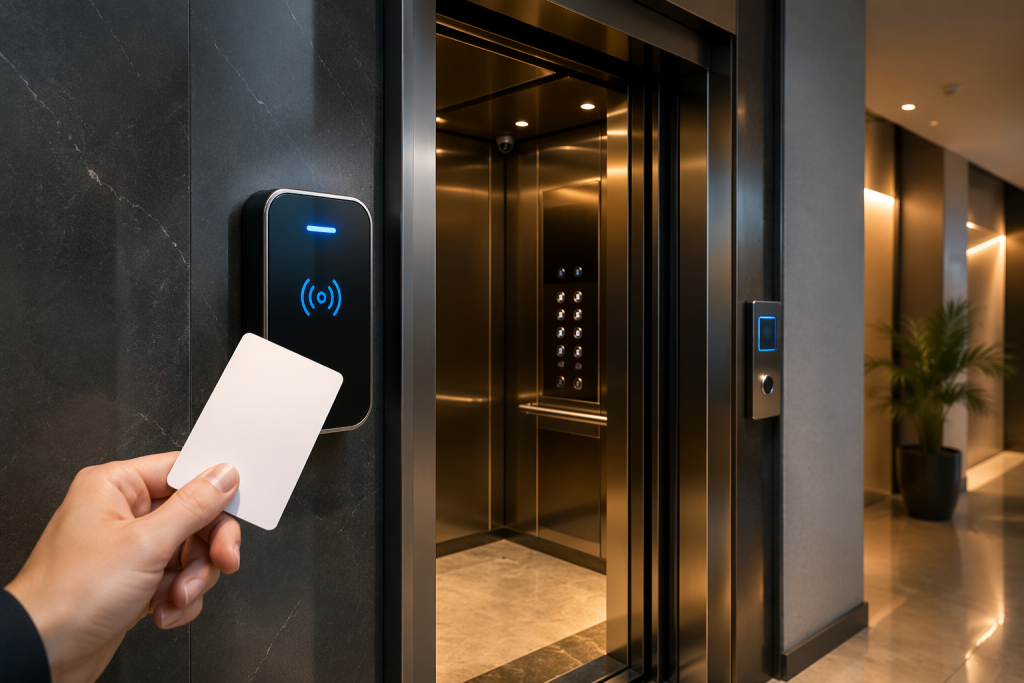 Карты RFID-ключей интегрируются с системами контроля доступа в лифтах