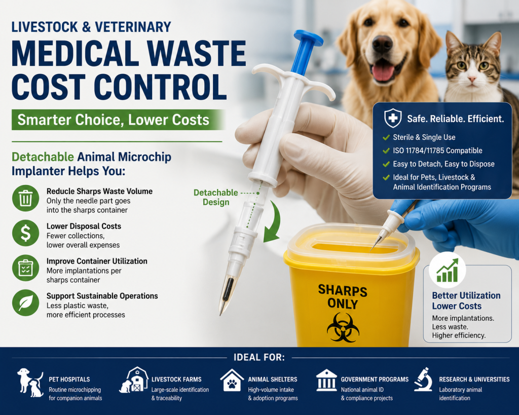 How Detachable Animal Microchip Implanters Improve Sharps Container Efficiency