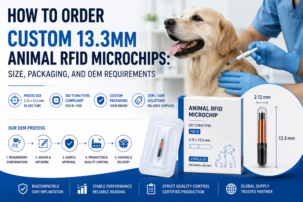 How to Order Custom 13.3mm Animal RFID Microchips Size Packaging and OEM Requirements